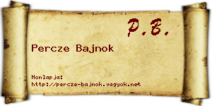 Percze Bajnok névjegykártya